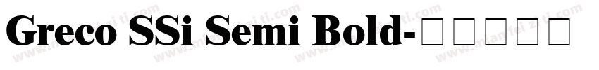 Greco SSi Semi Bold字体转换